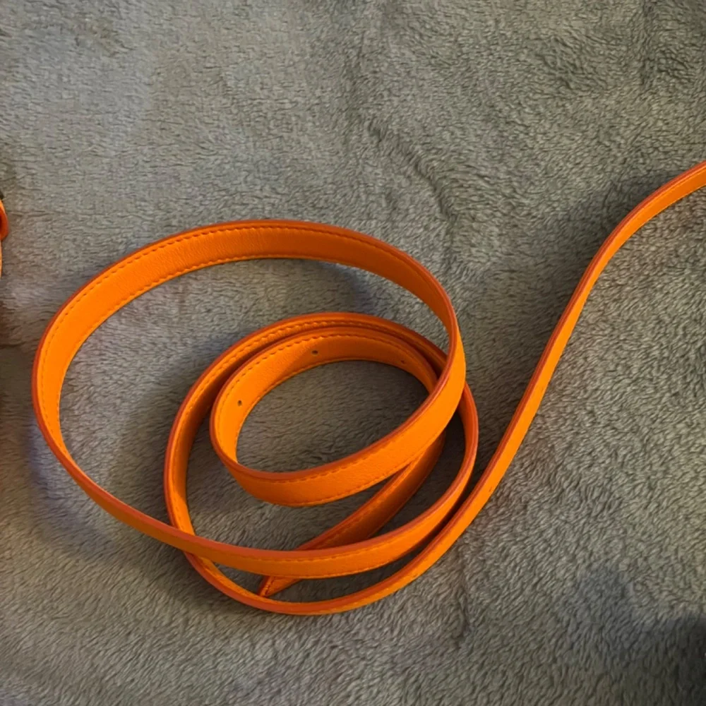 MCM Orange Leather Shoulder Bag